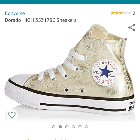 gold infant converse